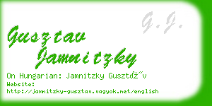 gusztav jamnitzky business card